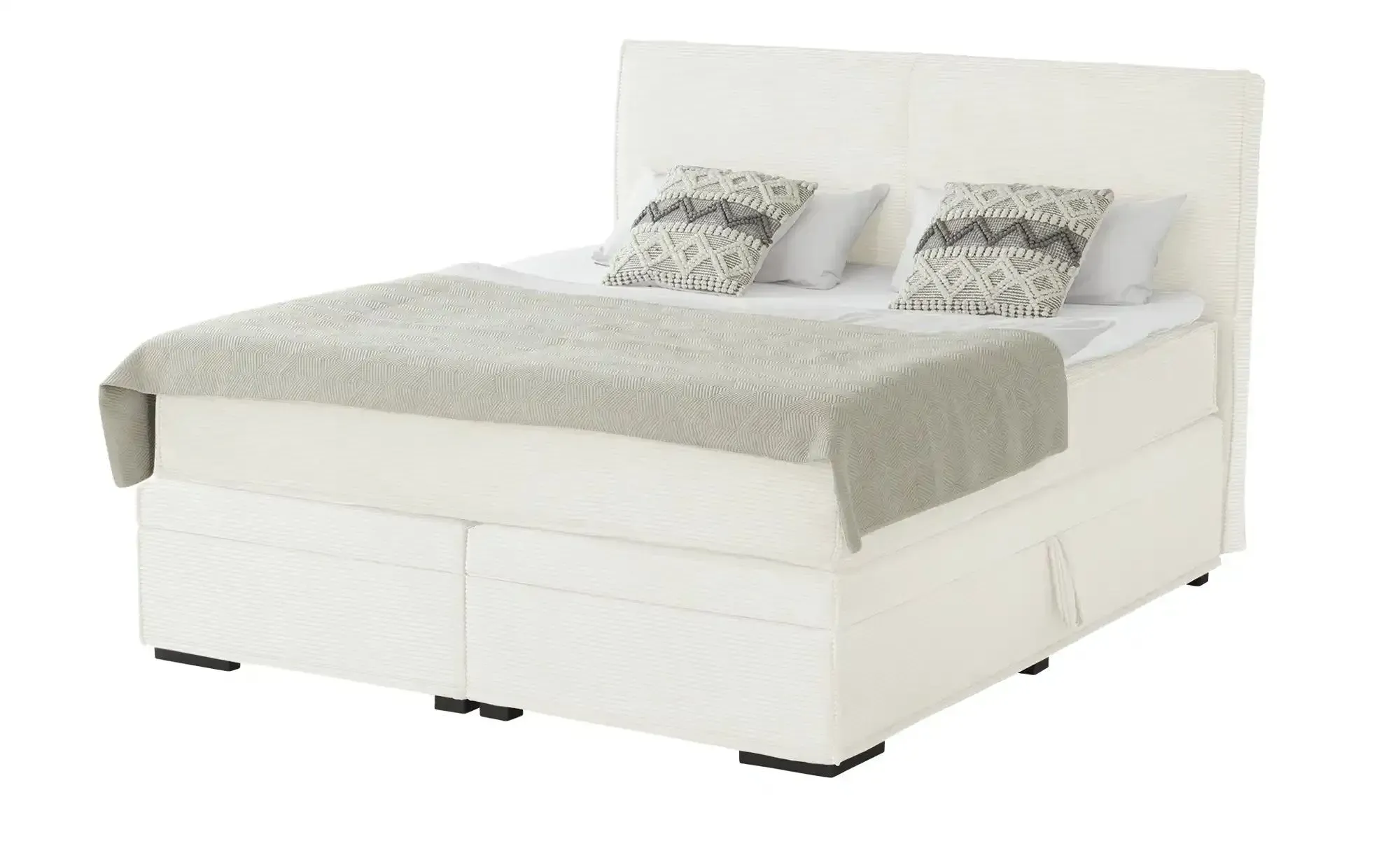 Boxi Boxspringbett mit Bettkasten  ¦ creme ¦ Maße (cm): B: 160 H: 125
