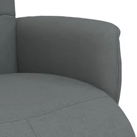 vidaXL Relaxsessel mit Fußteil Stoff 56,7 x 105 x 89,2 cm Dunkelgrau drehbar