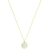 Amor Kette mit Anhänger Herz Gelbgoldfarben/Perlmutt