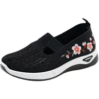 Generisch Orthopädische Schuhe Damen, Walkingschuhe Sommerschuhe Sommer Weite H Damenschuhe Gesundheitsschuhe Breite Füße Leicht Barfußschuhe Barfussschuhe Atmungsaktive Elegant Und Bequem Laufschuhe - 40 EU