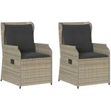 vidaXL Gartenbank 2 pcs  Hellgrau