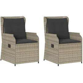 vidaXL Gartenbank 2 pcs  Hellgrau