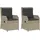 vidaXL Gartenbank 2 pcs  Hellgrau
