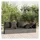 vidaXL Polyrattan Outdoor Loungebett grau inkl. Kissen 319564