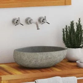 deluke Naturstein Aufsatzwaschbecken oval 29 x 38 cm