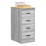 vidaXL - Garagen-aufbewahrungsschrank Grau Sonoma Massivholz Kiefer