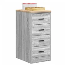 vidaXL - Garagen-aufbewahrungsschrank Grau Sonoma Massivholz Kiefer