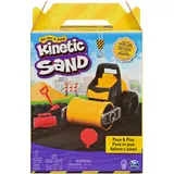 Kinetic Sand 6056481 Pave Play Construction Set with Vehicle Black, for Kids Aged 3 and Up Pavé-und Spiel-Bauset mit Fahrzeug und 227g schwarzem kinetischen Sand für Kinder ab 3 Jahren, 6059399