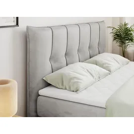 MKS King Boxspringbett 120 x 200 cm H4 Hellgrau