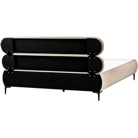 Beliani Lessay 180 x 200 cm Beige/Schwarz