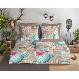 Muller Textil Wendebettwäsche Mandala Mehrfarbig 155 x 220 cm + 80 x 80 cm