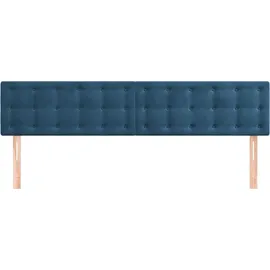 vidaXL Kopfteile 2 Stk. Dunkelblau 80x5x78/88 cm Samt