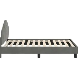 vidaXL Kinderbettgestell mit Kopfteil Dunkelgrau 80 x 160 cm Samt