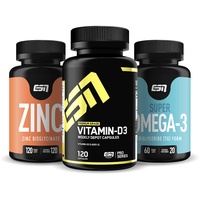 ESN Vitamin D3 + Omega 3 (1000mg) + Zink (25mg) im 3er Set