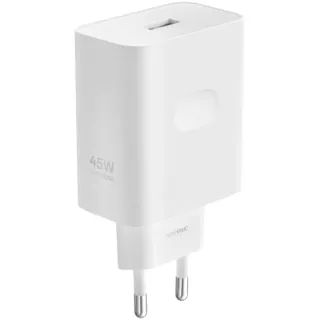 OPPO Supervooc Ladegerät 45 W, USB, Schnellladung, Original-Ladegerät OPPO, Kabel Nicht im Lieferumfang enthalten, Weiß