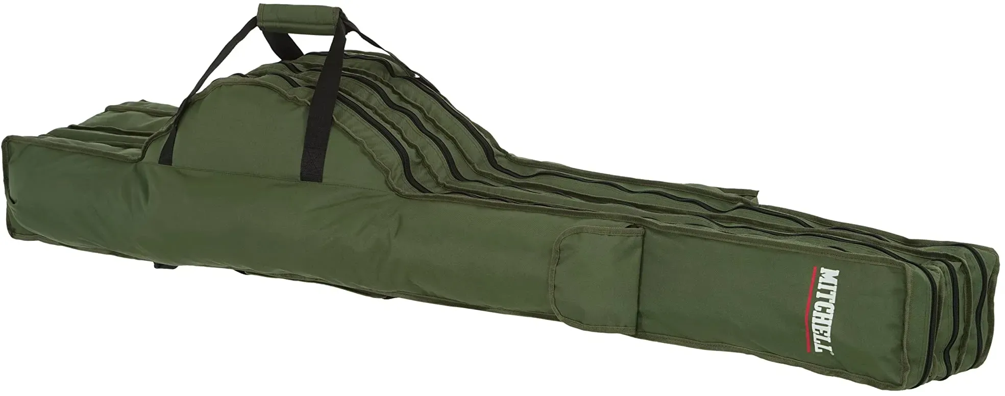Mitchell GT Pro Tragbare Angelrutentasche aus Segeltuch – Angeltasche für Angelrute und Rollen-Sets, Organizer-Tasche für Angelzubehör, grüne Tragetasche für Ruten- und Rollenaufbewahrung