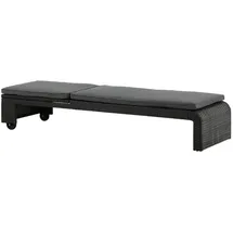 VCM London Sonnenliege 196 x 60 x 0 cm Schwarz