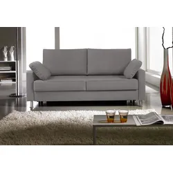 Schlafsofa BALI "FLEXA, Sitzen / Relaxen / Schlafen", silber (silber, beige), B:166cm H:90cm T:95cm, Sofas, – Schlafsofa „Made in Germany“