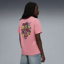 Puma T-Shirt PUMA "MID90S RELAXED GRAPHIC TEE G", Mädchen, Gr. 140, pink), Obermaterial: 100% Baumwolle. Rippe: 20% Polyester, 80% Baumwolle, relaxed fit, Rundhals, Shirts T-Shirt