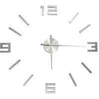 VidaXL 3D-Wanduhr Modernes Design Silbern 100 cm XXL