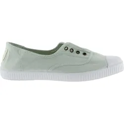 Damen Sneaker mit Gummiband Victoria 1915 Lona Tintada Drec 106623 GRÜN|fluoreszierendes Pastellorange|blasses Korallenorange 39