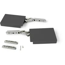 Emuca Klappensystem Stahl/Kunststoff 1100-2900 Anthrazitgrau