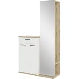 HBZ Garderoben-Set »Kompaktgarderobe, BxHxT 105x188x38 cm mit Spiegel«, (2... St.), Breite 105cm, Softclose, Melaminbeschichtet