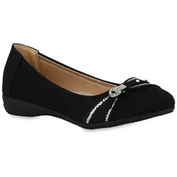 Damen Sportliche Ballerinas in Schwarz