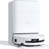 Ecovacs DEEBOT T80 OMNI Saugroboter mit Wischfunktion, 18.000 Pa, OZMO ROLLER Wischwalze mit kontinuierlicher Frischwasser-Selbstreinigung, ZeroTangle 3.0, Moppwäsche mit 40-75°C heißem Wasser, Weiß