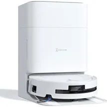 Ecovacs DEEBOT T80 OMNI Saugroboter mit Wischfunktion, 18.000 Pa, OZMO ROLLER Wischwalze mit kontinuierlicher Frischwasser-Selbstreinigung, ZeroTangle 3.0, Moppwäsche mit 40-75°C heißem Wasser, Weiß