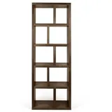 TemaHome Bücherregal 70 x 34 x 198 cm Walnuss