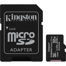 Kingston microSDHC Canvas Select 32 GB Class 10 UHS-I + SD-Adapter