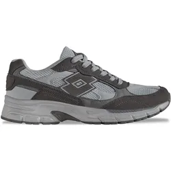 Sneaker LOTTO, Gr. 45, grau, leuchtendesgrau, Synthetik, Kunstfaser, mehrfarbig, sportlich, Schuhe, - mit Flexkerben für natürlichen Bewegungsablauf