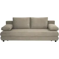 home24 Schlafsofa Taras, Taupe, Textil, 2-Sitzer, Füllung: Schaumstoff, 197x77x81 cm, Stoffauswahl, Wohnzimmer, Sofas & Couches, Schlafsofas, Schlafsofas mit Bettkasten