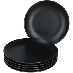 Mambocat Kattegat 6-tlg. Speiseteller Set schwarz matt