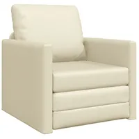 VidaXL Schlafsofa 2-in-1 Creme 74x77x81 cm Kunstleder