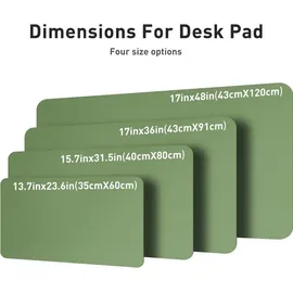 luxuskollektion Schreibtischunterlage rutschfest wasserdicht 91cmx43cm Olivgrün