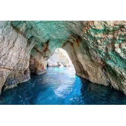 Fototapete PAPERMOON "Höhle im Wasser", bunt, B:3,50m L:2,60m, Vlies, Tapeten