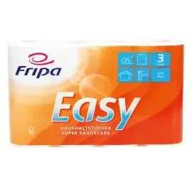 Fripa Easy Küchenrolle 3-lagig, 100% Zellstoff hochws 4 St./Pack.