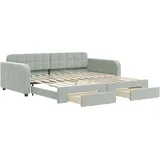 vidaXL Tagesbett, Hellgrau, Textil, Schlafzimmer, Betten