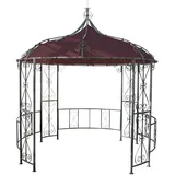 Mendler Pergola Almeria Ø 3 m rot/braun