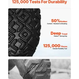 Vevor Herren Gummistiefel, Schutzschuhe, wasserdichte und rutschfeste Stiefel, ideal zum Wandern, Angeln oder für die Gartenarbeit, US-Größe 13 - 13