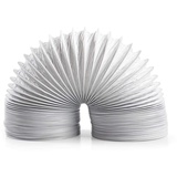 Nedis - Abluftschlauch PVC - 100 mm Durchmesser - Passend für Belüftung/Wäschetrockner - Toiletten - Badezimmern - Wohnzimmern - Flexible - Kunststoff - 6.00 m - Weiss
