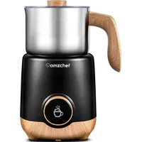 amzchef Elektrischer Milchaufschäumer 4 in 1 schwarz