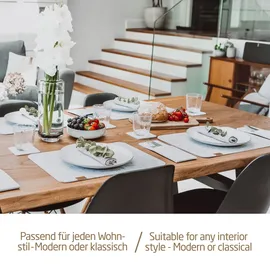 MIQIO 18 er Set Tischsets 6 Platzsets Bestecktaschen Glasuntersetzer,