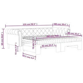 vidaXL Tagesbett 90 x 200 cm Weiß