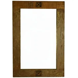 MASSIVMOEBEL24.DE Spiegel Altholz 120 x 80 cm Mehrfarbig