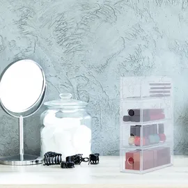 Relaxdays Schubladenbox 25 x 17,5 x 6 cm 18-tlg. transparent