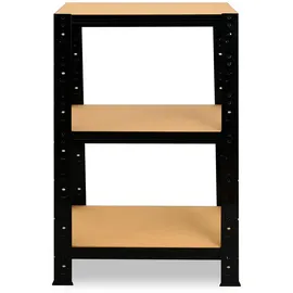 shelfplaza Schwerlastregal Metall 100x40x40 cm schwarz 3 Böden