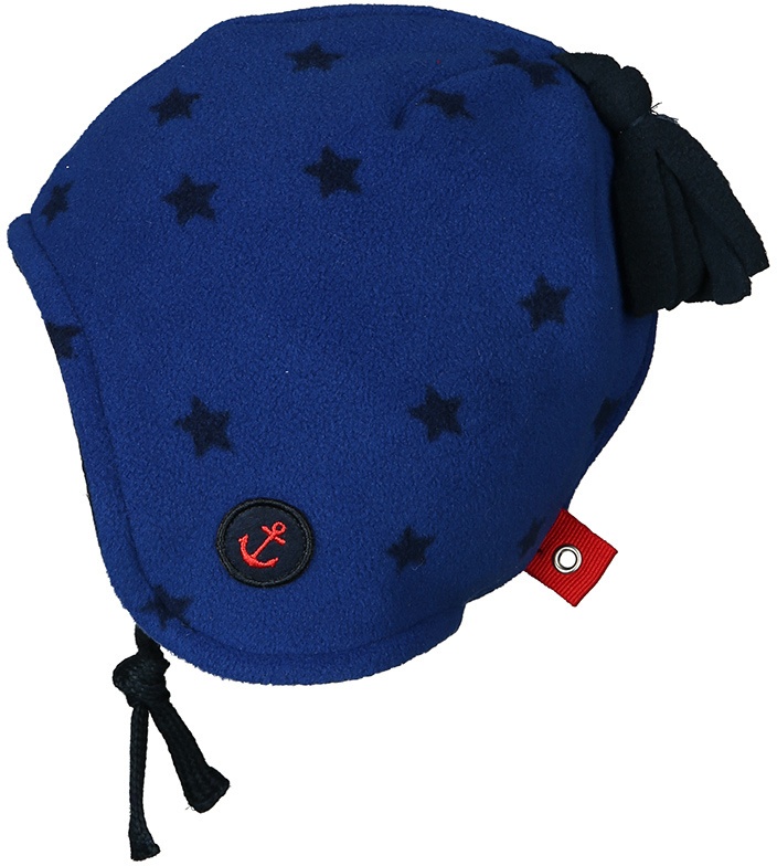 Volltreffer - Fleece-Mütze STARS in dunkelblau, Gr.47